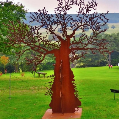 Humanoid Tree Metal Art Statue Rusty Outdoor Corten Steel Sculpture