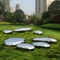 304 316 Stainless Steel Pebble Outdoor Metal Sculpture High Polished For Lawn