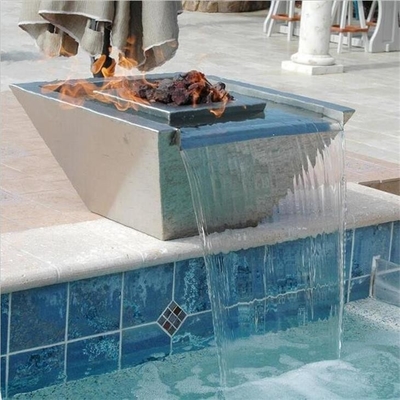 28 Inch Outdoor Stainless Steel Gas Fire And Water Bowls For Swimming Pools
