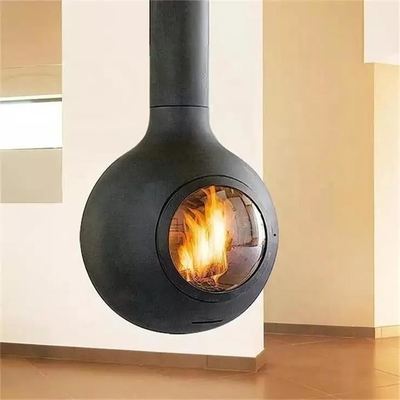 Customized Indoor Wood Burning Stove Decorative Hanging Suspended Fireplace