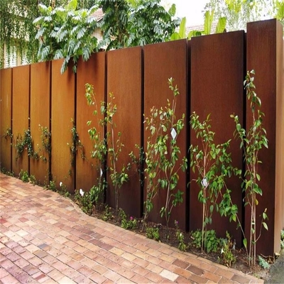 Garden Villa Panels Corten Metal Privacy Fence