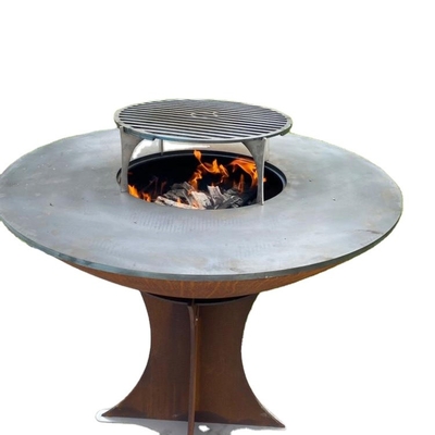 ISO9001 Corten Steel Fire Bowl Garden Camping Barbecue Grill OEM ODM