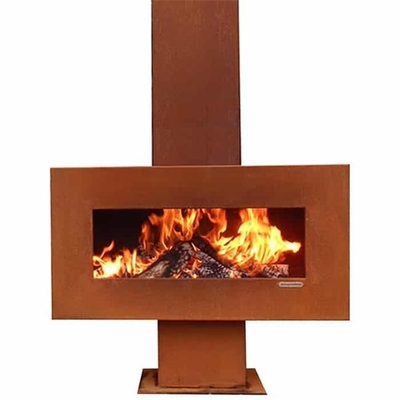 Freestanding Rusted Corten Steel Outdoor Fireplace Garden Warming