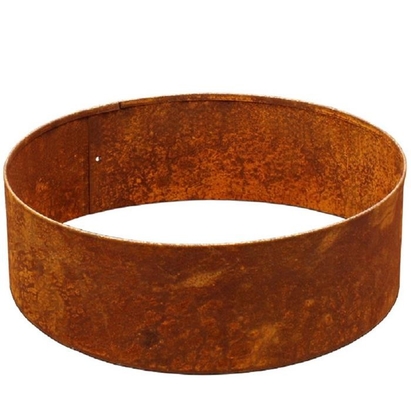 2mm Thickness Corten Steel Landscape Tree Ring With Folded Top Edge