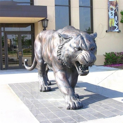 3m Realistic Outdoor Metal Sculpture Antique Bronze Tiger Statue