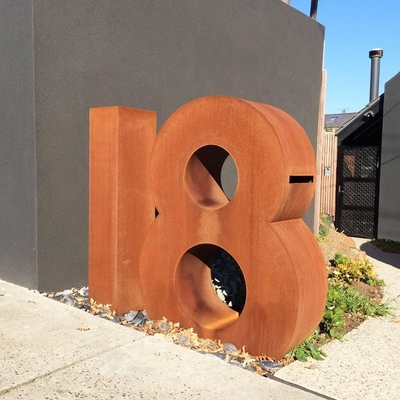 3mm Outdoor Metal Numbered Letterbox