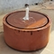 Decorative Outdoor Water Features Corten Steel Circular Water Tables 100cm
