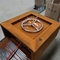 Square Patio Fireplace Outdoor Heater Corten Steel Gas Fire Pit Table