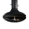 Black Roof Mounted Ceiling Carbon Steel Float Suspended Bioethanol Fireplace