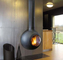 Customized Indoor Wood Burning Stove Decorative Hanging Suspended Fireplace