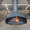 1000mm Hotel Indoor Suspended And Rotating Wood Burning Hanging Fireplace
