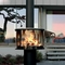 Black Ceiling Mounted Suspended Fireplace Indoor Heater Wood Burning Stove