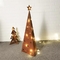 500mm Christmas Tree Corten Steel Metal Garden Ornaments With LED