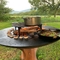 ISO9001 Corten Steel Fire Bowl Garden Camping Barbecue Grill OEM ODM