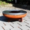 Rusted Red 100cm Corten Steel Fire Pit BBQ For Backyard Patio