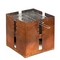 Pre Rusted Square Corten Steel Fire Pit And Grill Charcoal Burning