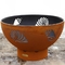 Wood Burning Hemisphere Corten Steel Fire Bowl Pit For Camping