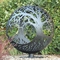 Tree Of Life Ellipse Corten Steel Sphere Fire Pit 900mm Outdoor Decoration