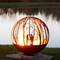 OEM Wood Burning Corten Steel Fire Globe Winter Sphere Shaped Fire Pit