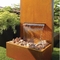 Rusted Red Garden Pool Fountains 3mm Thickness Corten Steel Cascade