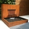 Rusted Red Garden Pool Fountains 3mm Thickness Corten Steel Cascade