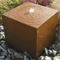 ISO9001 Corten Steel Cascade Cubic Block Floating Water Feature