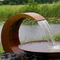 Unique Small Moon Design Corten Steel Water Feature For Garden Landscape