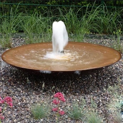 120cm Cascading Waterfall Corten Steel Water Bowl Pre Rusted