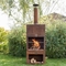 OEM ODM Outdoor Fireplace Corten Steel Chiminea 1500mm Height