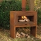 OEM ODM Outdoor Fireplace Corten Steel Chiminea 1500mm Height
