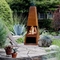 Contemporary 11 Gauge Corten Steel Outdoor Fireplace Chimney