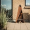 Modern Geometric Corten Steel Outdoor Fireplace Chimenea Freestanding