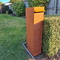 Residential Curbside Rusty Corten Steel Landscape Letter Box