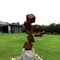 Modern Cube Shape Corten Steel Sculpture Rusty Garden Statues