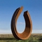 Modern Abstract Ring Corten Steel Art Sculpture