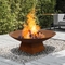 Garden Corten Steel Outdoor Fireplace Dia 600mm 800mm Rusty Metal Fire Pit