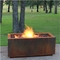 Freestanding Square Corten Steel Fire Pit 2-4mm Thickness Outdoor Warming