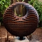 Orb Shape Corten Steel Garden Sculpture Artwork Three Dimensional