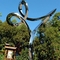 OEM Forge Circle Modern Stainless Steel Sculpture For Garden Decoration