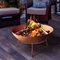 Modern Decorative Corten Steel Fire Pit Metal Fire Bowl With Stand