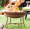 Modern Decorative Corten Steel Fire Pit Metal Fire Bowl With Stand