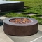 Contemporary Portable Corten Steel Gas Fire Pit Table 48 Inch