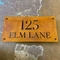 Square Plaques Corten Steel House Number Signs Plaques
